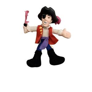 The Wiggles Captain Feather Sword 2008 8" Plush Doll Toy with hard head RARE HTF